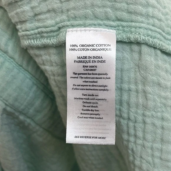 Faherty Lucia Organic Cotton Gauze Top Size XL - Picture 5 of 6